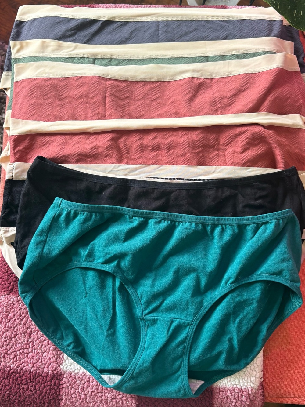 6 pair new underwear boy shorts , 3 new pair brief underwear plus size 2x